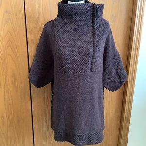 Marlene Birger Brown Alpaca Short Sleeve Sweater Sz-L